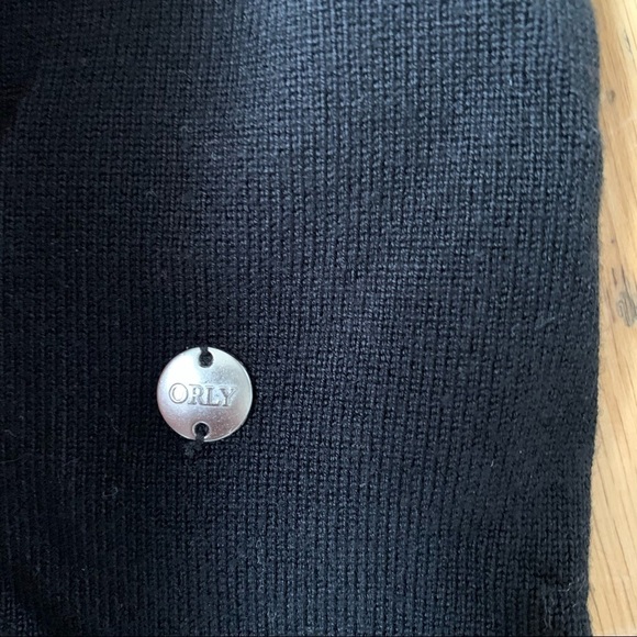 BLACK POLKA DOTS EMBROIDERED SWEATER WOMEN SIZE L - Picture 4 of 13